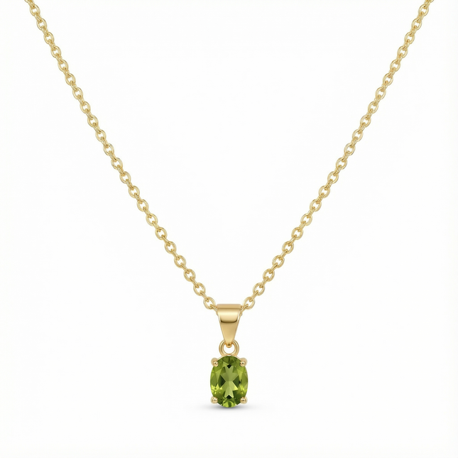 Petit Comité Vintage Ketting Geboortesteen Augustus Peridoot