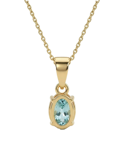 Petit Comité Vintage Ketting Geboortesteen December Blauw Topaas