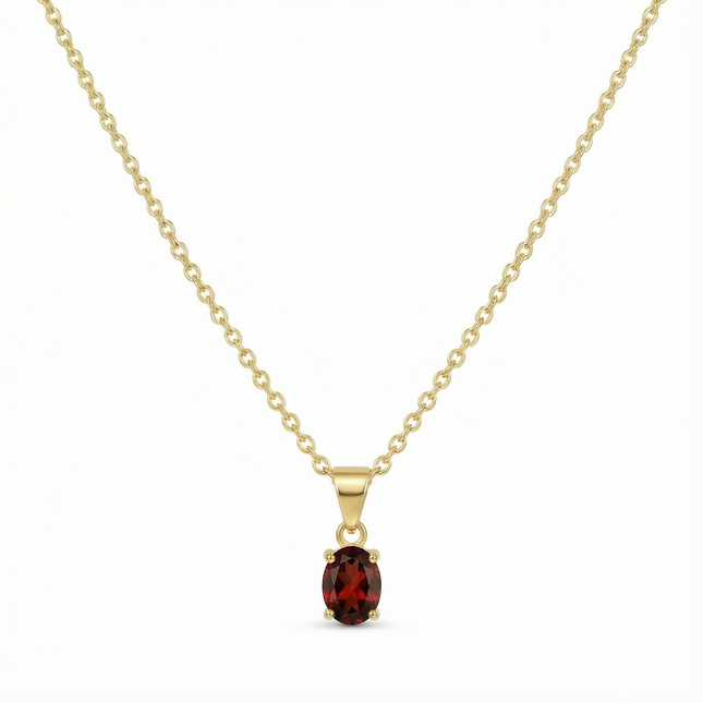 Petit Comité Vintage Ketting Geboortesteen januari Granaat