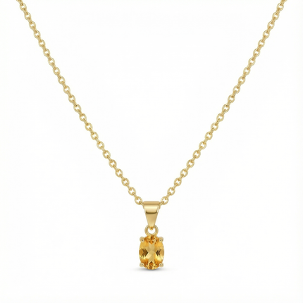 Petit Comité Vintage Ketting Geboortesteen November Citrien