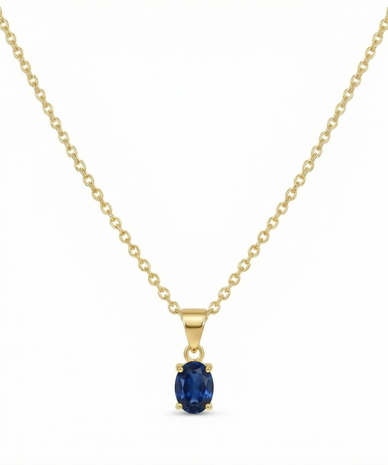 Petit Comité Vintage Ketting Geboortesteen September Saffier